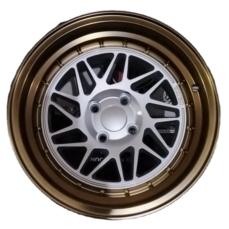 Popular Silver + Bronze Lip Design 15 Inch Alloy Cast Deep Dish Car Wheels Rims 4x100 with 4 Holes
Popular Silver + Bronze Lip Design 15 Inch Alloy Cast Deep Dish Car Wheels Rims 4x100 with 4 Holes