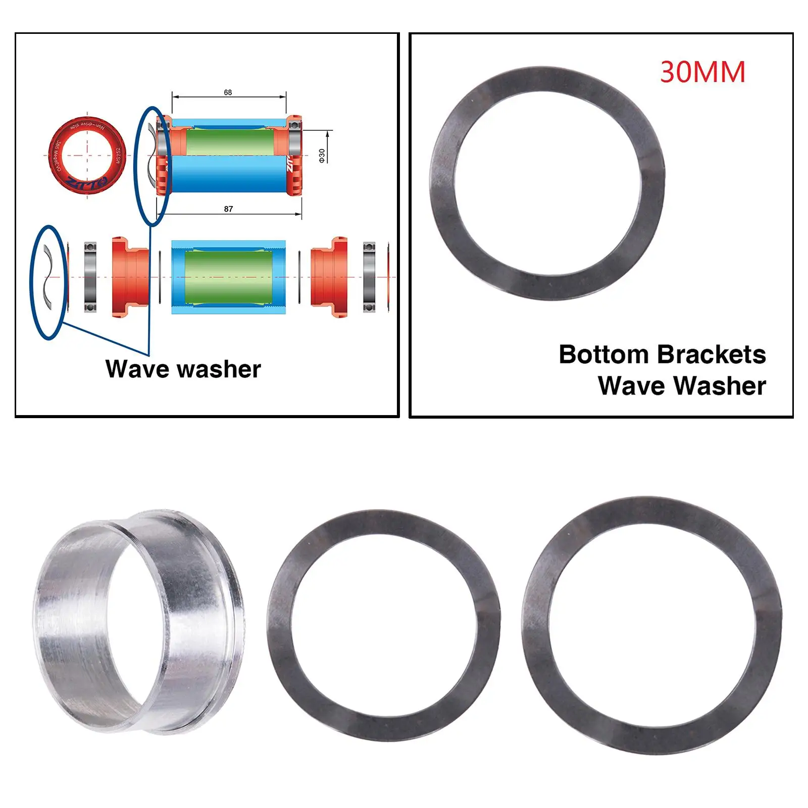 Cycling Bottom Bracket Conversion Washer Bottom Bracket Adapter Adjustable Sets Easy Installation
Cycling Bottom Bracket Conversion Washer Bottom Bracket Adapter Adjustable Sets Easy Installation