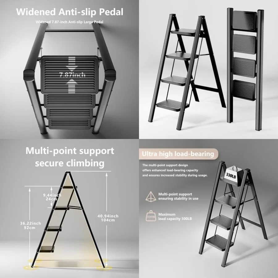 Folding, Sturdy 0 Lbs Small Stool for Adults, Closet Step Stool Ladder with Anti-Slip Wide Pedals, Portable Folding Ladder for
Folding, Sturdy 0 Lbs Small Stool for Adults, Closet Step Stool Ladder with Anti-Slip Wide Pedals, Portable Folding Ladder for
