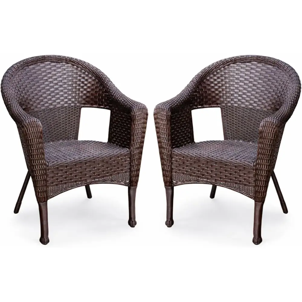Wicker Single Chair in Resin, Set of 2, Cushionless
Wicker Single Chair in Resin, Set of 2, Cushionless