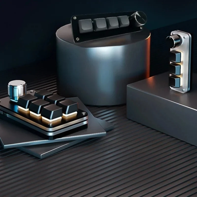 Programming Macros Customization 2 Rotary Disc, Wired keyboard, RGB 12-key, Copy-paste Mini Buttons, Game Keypad