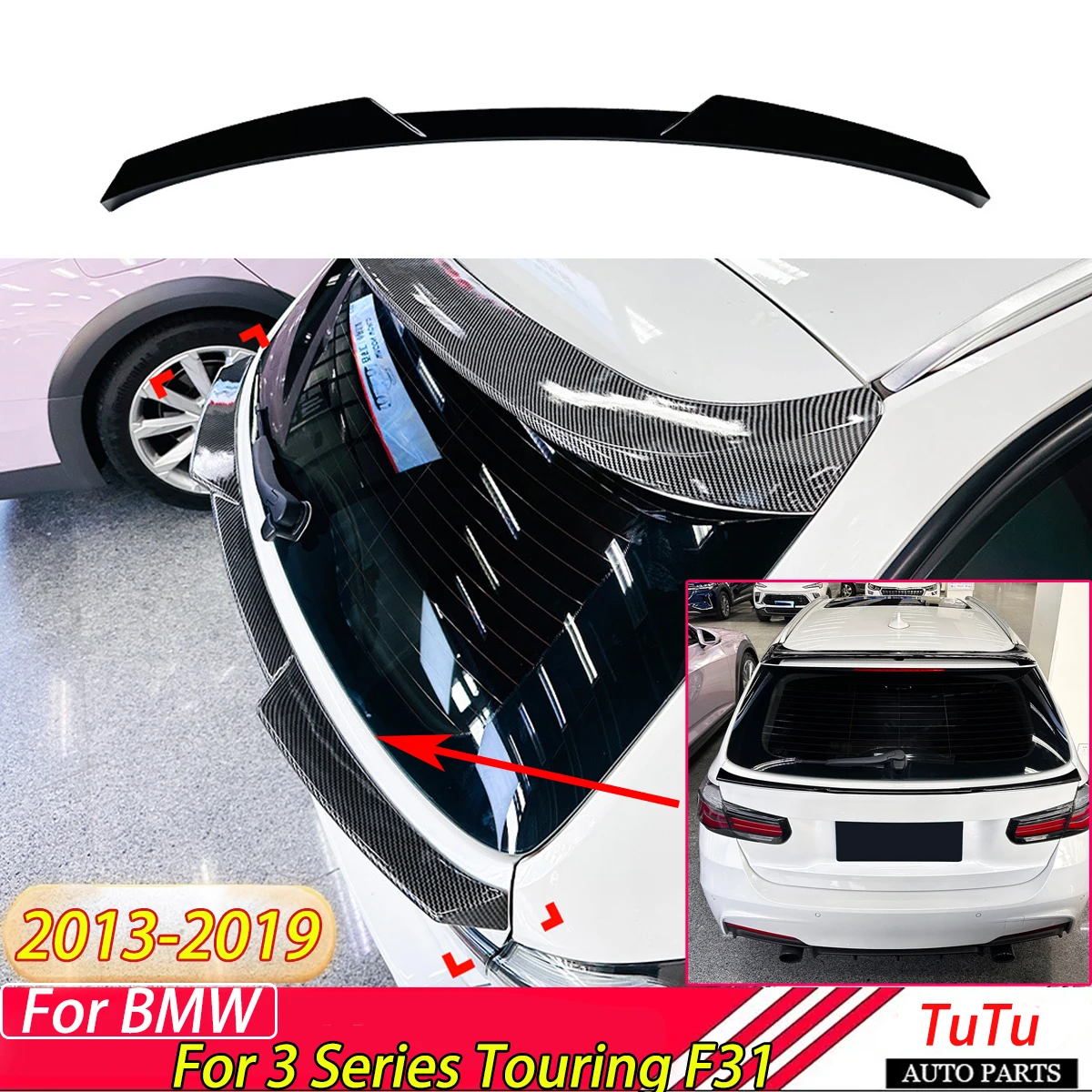 Car Spoiler Wing for BMW 3 Series Touring F31 2013-2019 Rear Trunk Wing Mid Spoiler Tail Fin Exterior Guard Board Bodykit Tuning
Car Spoiler Wing for BMW 3 Series Touring F31 2013-2019 Rear Trunk Wing Mid Spoiler Tail Fin Exterior Guard Board Bodykit Tuning
