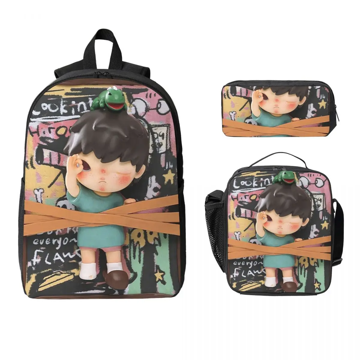 Hirono Seeing Backpack Student Boys Girls BookBag School Bag Computer Shoulder Bags 3ps Insulated Lunch Bag Pencil Case
Hirono Seeing Backpack Student Boys Girls BookBag School Bag Computer Shoulder Bags 3ps Insulated Lunch Bag Pencil Case