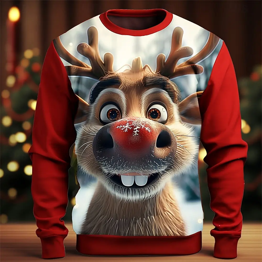 Christmas Men's 3D Printed Sportswear Long Sleeve Hoodie Round Neck 3D Print Party Christmas New Year Red Spring Autumn Designer
Christmas Men's 3D Printed Sportswear Long Sleeve Hoodie Round Neck 3D Print Party Christmas New Year Red Spring Autumn Designer
