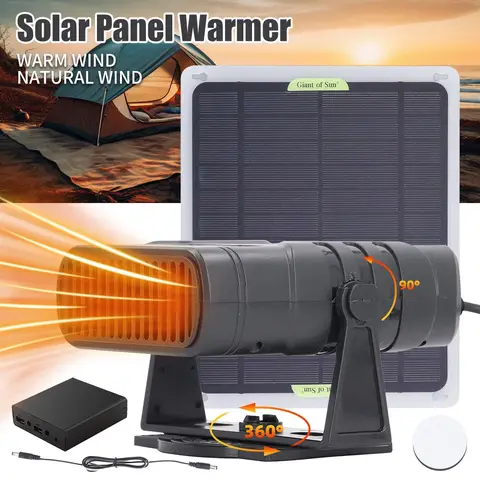 Portable Solar Powered Heater Winter Car Pets Warmer 12V 20W 30W Electric Heater Drying / Heating for Outdoor Camping Warmer