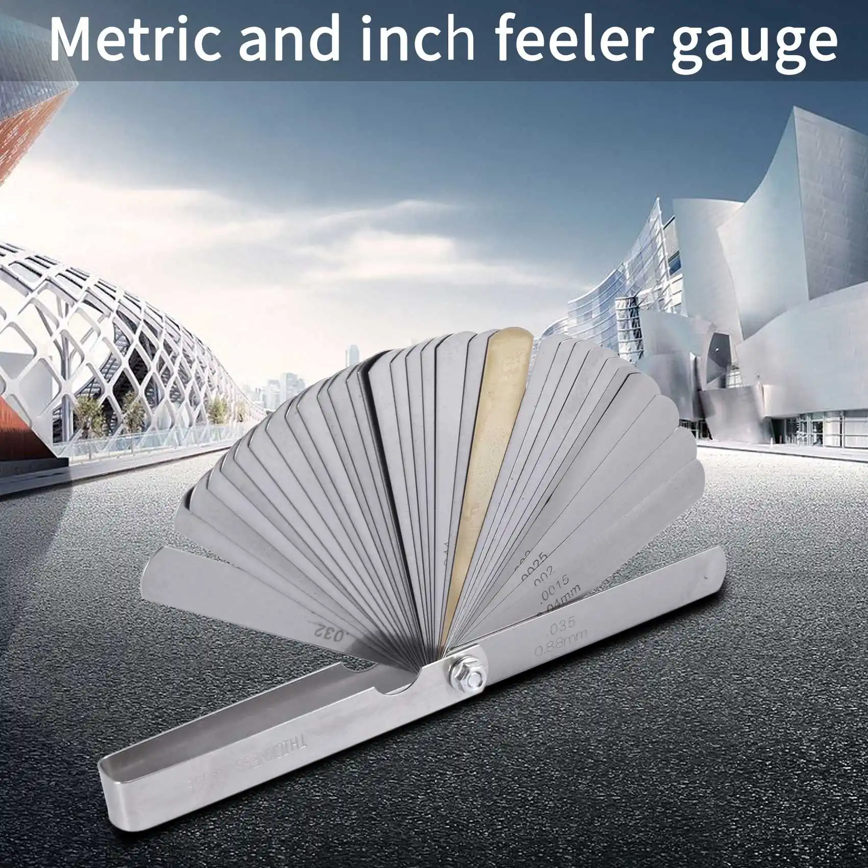 DIDI 32 set distance gauge feeler gauge valve teaching feeler gauge 0.04-0.88 mm dimension
DIDI 32 set distance gauge feeler gauge valve teaching feeler gauge 0.04-0.88 mm dimension