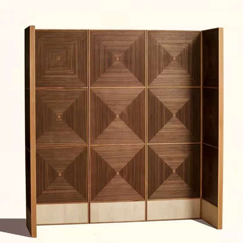Medieval screen black walnut screen modern simple folding screen seat partition custom parquet
Medieval screen black walnut screen modern simple folding screen seat partition custom parquet