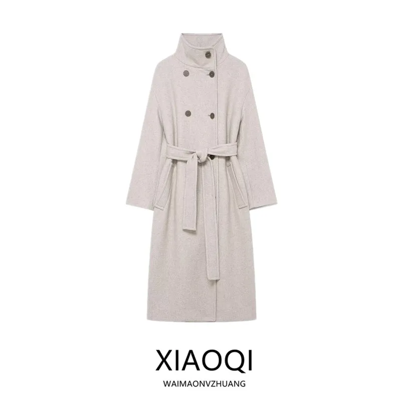 Зимнее женское пальто 2025 с поясом на талии, свободного кроя, с высоким воротником, длинными рукавами, теплая верхняя одежда с завышенной талией
Зимнее женское пальто 2025 с поясом на талии, свободного кроя, с высоким воротником, длинными рукавами, теплая верхняя одежда с завышенной талией