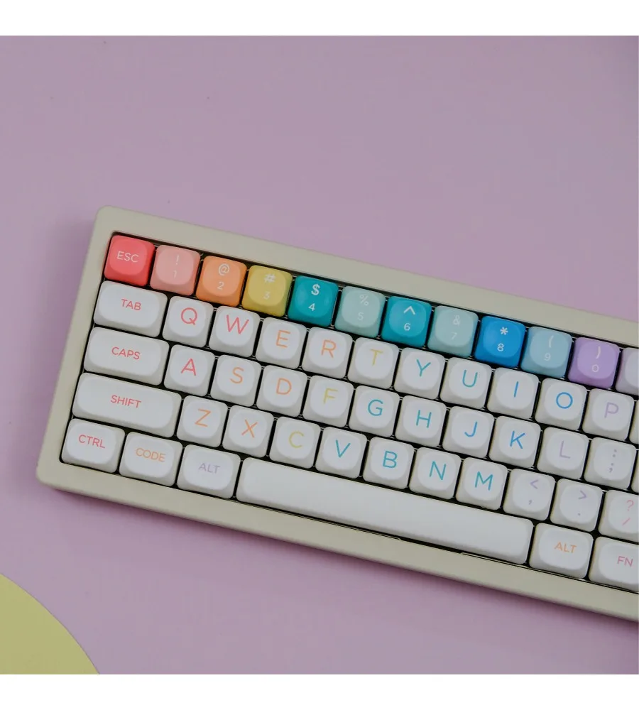 Macaron keycaps PBTMOA highly sublimated mechanical keyboard custom wooting
Macaron keycaps PBTMOA highly sublimated mechanical keyboard custom wooting