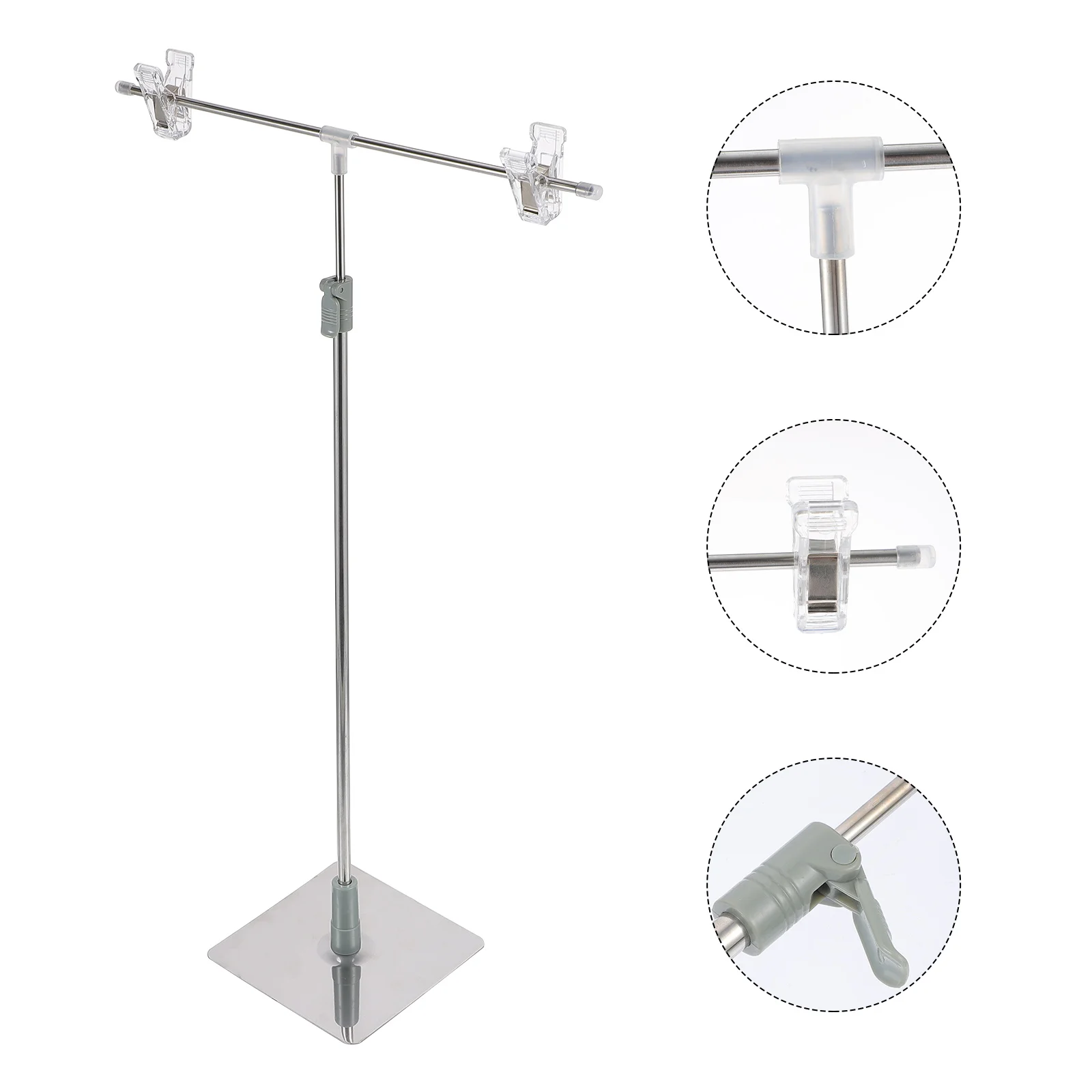 T Shaped Poster Stand Stainless Steel Adjustable Height Clip Sign Display Rack For Advertising Menu Large Random Style
T Shaped Poster Stand Stainless Steel Adjustable Height Clip Sign Display Rack For Advertising Menu Large Random Style