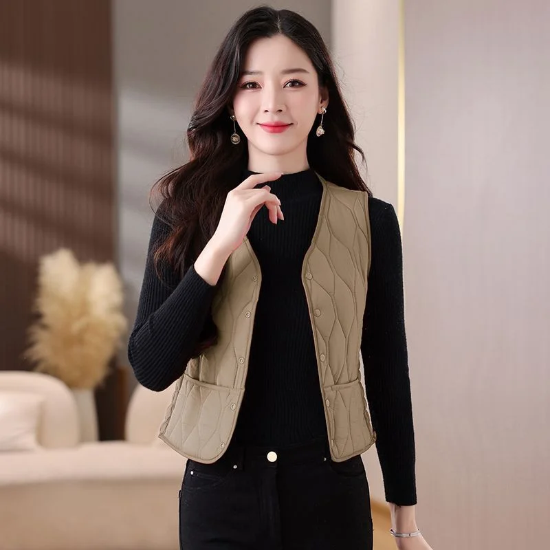 Осень-зима 2025 г., новый стильный пуховый хлопковый жилет с бархатным утолщенным жилетом внутри, тонкий, теплый
Осень-зима 2025 г., новый стильный пуховый хлопковый жилет с бархатным утолщенным жилетом внутри, тонкий, теплый