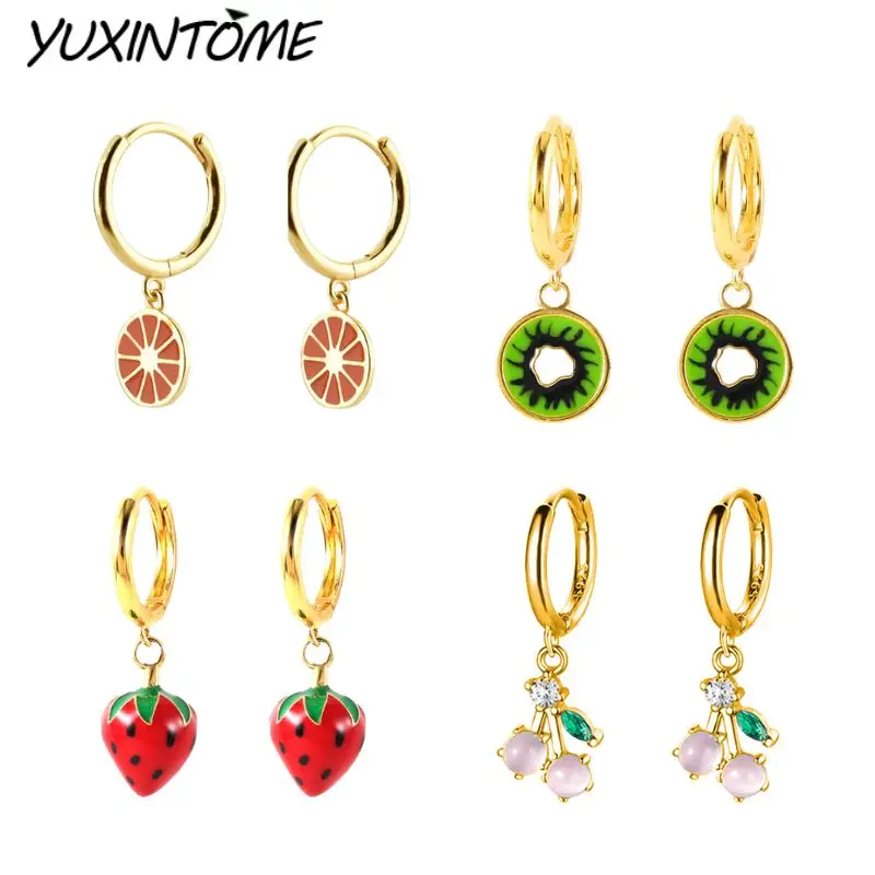 925 Sterling Silver Ear Needle The New Exquisite Niche Design Various Fruit Earrings Pendant Fashionable and Casual Accessories
925 Sterling Silver Ear Needle The New Exquisite Niche Design Various Fruit Earrings Pendant Fashionable and Casual Accessories