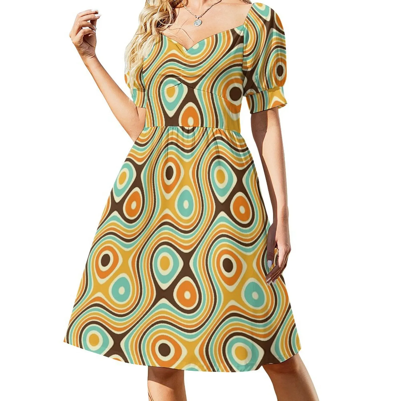 Retro psychedelic pattern Short-Sleeved Dress birthday dress for women luxury 2025 Elegant gown Long dress
Retro psychedelic pattern Short-Sleeved Dress birthday dress for women luxury 2025 Elegant gown Long dress