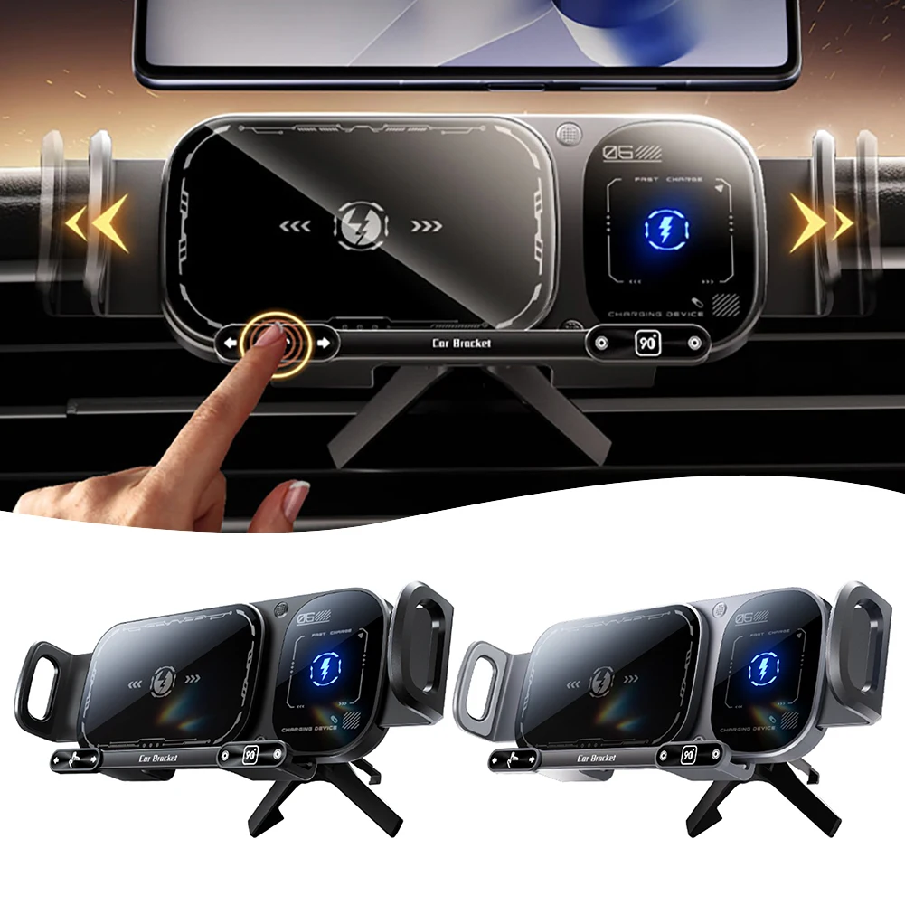 15W Wireless Car Phone Holder Charger High Intelligent Folding Screen Car Wireless Charging Phone Holder Rotating Phone Mount
15W Wireless Car Phone Holder Charger High Intelligent Folding Screen Car Wireless Charging Phone Holder Rotating Phone Mount