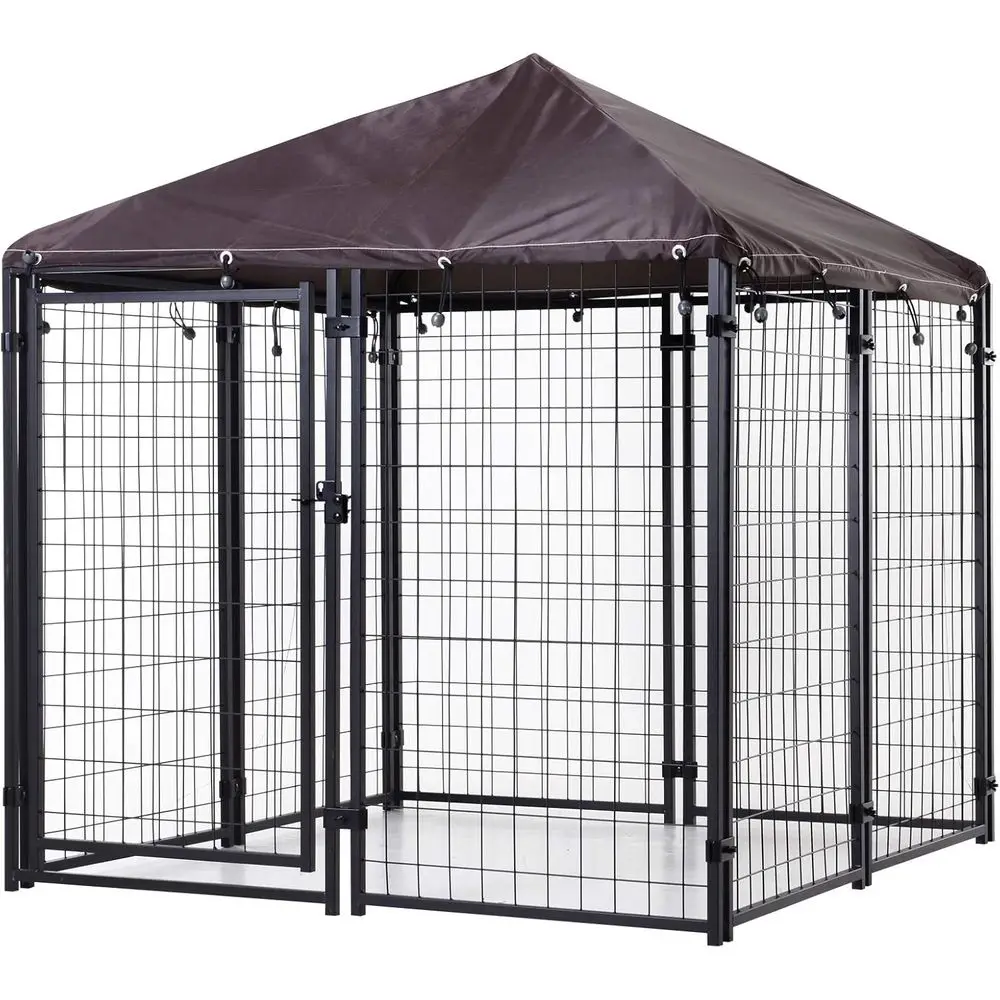 Outdoor Dog Kennel, 4.6' x 4.6' x 5', Waterproof & UV-Resistant Cover, Suitable for Large Breeds, Poultry, and Pets
Outdoor Dog Kennel, 4.6' x 4.6' x 5', Waterproof & UV-Resistant Cover, Suitable for Large Breeds, Poultry, and Pets
