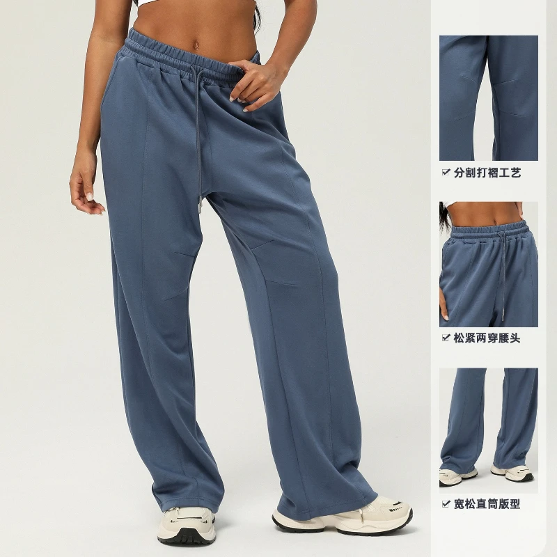Women's High Waist Wide Legs Sports Pants Loose Cozy Yoga Fitness Workout Runnning Sweat Pants Long Lounge Trousers with Pockets
Women's High Waist Wide Legs Sports Pants Loose Cozy Yoga Fitness Workout Runnning Sweat Pants Long Lounge Trousers with Pockets