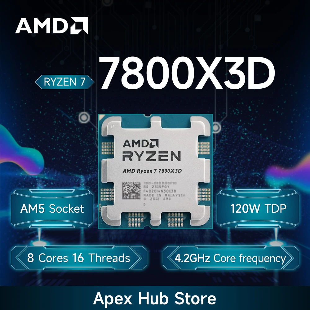 НОВЫЙ процессор AMD Ryzen 7 7800X3D L3 = 96M 5NM DDR5, 120 Вт, 4,2 ГГц, 8 ядер, 16 потоков, R7 7800X3D, разъем AM5, новый без вентилятора
НОВЫЙ процессор AMD Ryzen 7 7800X3D L3 = 96M 5NM DDR5, 120 Вт, 4,2 ГГц, 8 ядер, 16 потоков, R7 7800X3D, разъем AM5, новый без вентилятора