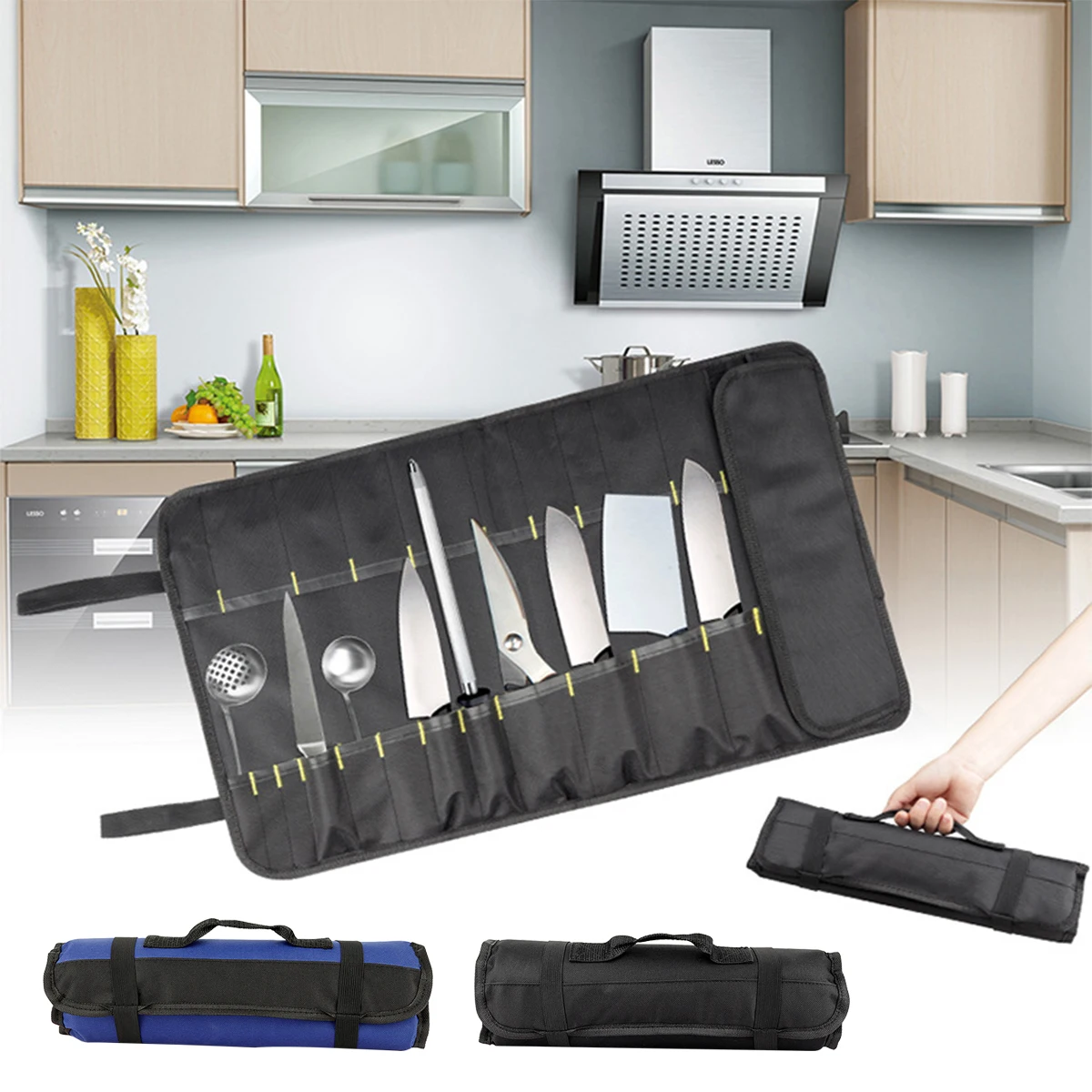 22 Multi Pockets Chef's knife Bag Oxford Canvas Folding Wrench Roll Storage Bag Waterproof Hand Roller Electrician Tools Bag
22 Multi Pockets Chef's knife Bag Oxford Canvas Folding Wrench Roll Storage Bag Waterproof Hand Roller Electrician Tools Bag