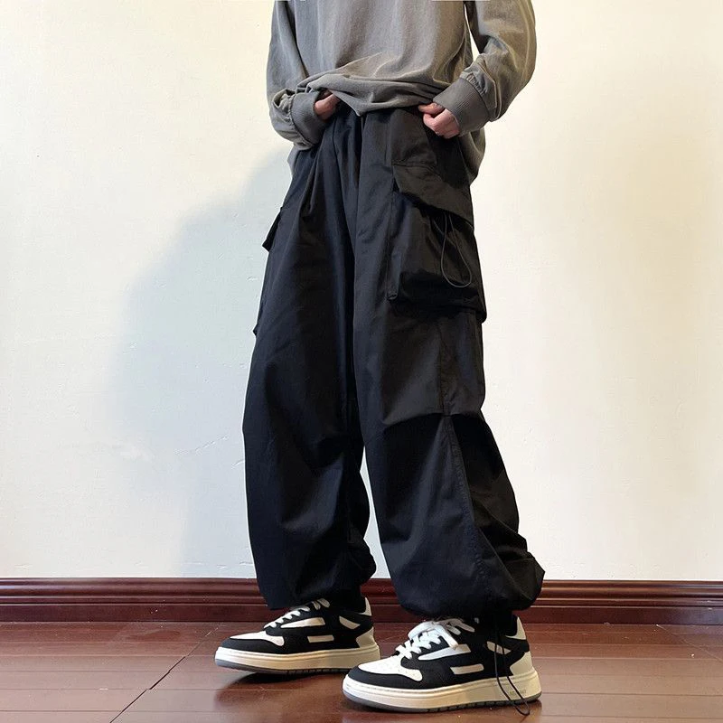 Men Cargo Pants Harajuku Hip Hop Elastic Waist Loose Trousers Streetwear Male Casual Pockets Drawstring Baggy Pants Women
Men Cargo Pants Harajuku Hip Hop Elastic Waist Loose Trousers Streetwear Male Casual Pockets Drawstring Baggy Pants Women