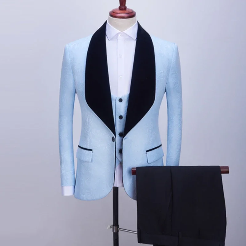 2023 New Men's Casual Boutique Business Big Black Collar Suit / Male Jacquard Dark Pattern Blazers Jacket Pants Vest 3 Pcs Set
2023 New Men's Casual Boutique Business Big Black Collar Suit / Male Jacquard Dark Pattern Blazers Jacket Pants Vest 3 Pcs Set