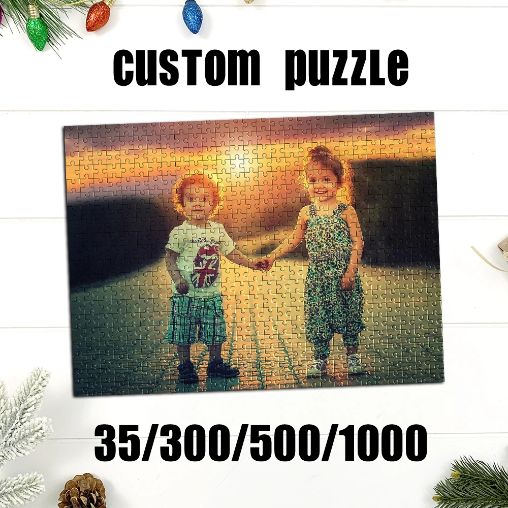 35/300/500/1000pcs Personalized Custom Photo Puzzle portrait Customize DIY Toy Decoration Collectiable Gift Present Christmas
35/300/500/1000pcs Personalized Custom Photo Puzzle portrait Customize DIY Toy Decoration Collectiable Gift Present Christmas