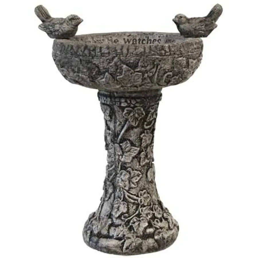Bird Bath – Pre-Aged Gray Concrete Outdoor Birdbath with Ivy Detailing & Bird Figures, Inspirational Garden Decor, Durable Hand
Bird Bath – Pre-Aged Gray Concrete Outdoor Birdbath with Ivy Detailing & Bird Figures, Inspirational Garden Decor, Durable Hand
