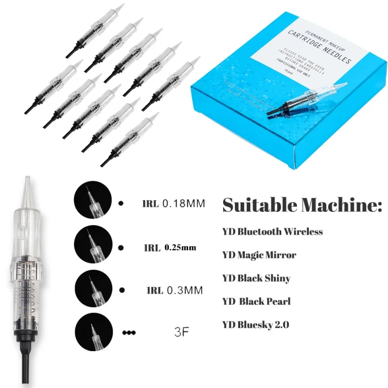 10pcs Hot Sale Tattoo Standard Cartridge Needle Tools Tattoo PMU Needles for Tattoo Machine 1RL 0.18mm 0.25mm 0.30mm 3F 0.3mm
10pcs Hot Sale Tattoo Standard Cartridge Needle Tools Tattoo PMU Needles for Tattoo Machine 1RL 0.18mm 0.25mm 0.30mm 3F 0.3mm