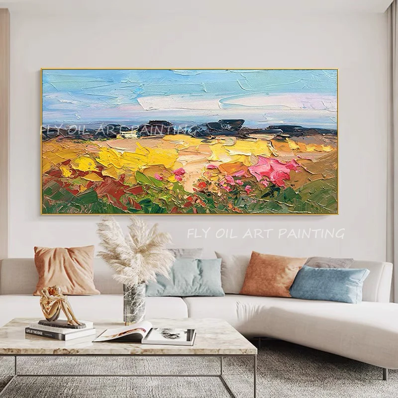 Cozy Field Landscape Oil Painting Lush Flowers Canvas Wall Art Floral Abstract Country View Artwork For Room Decor Unframed
Cozy Field Landscape Oil Painting Lush Flowers Canvas Wall Art Floral Abstract Country View Artwork For Room Decor Unframed
