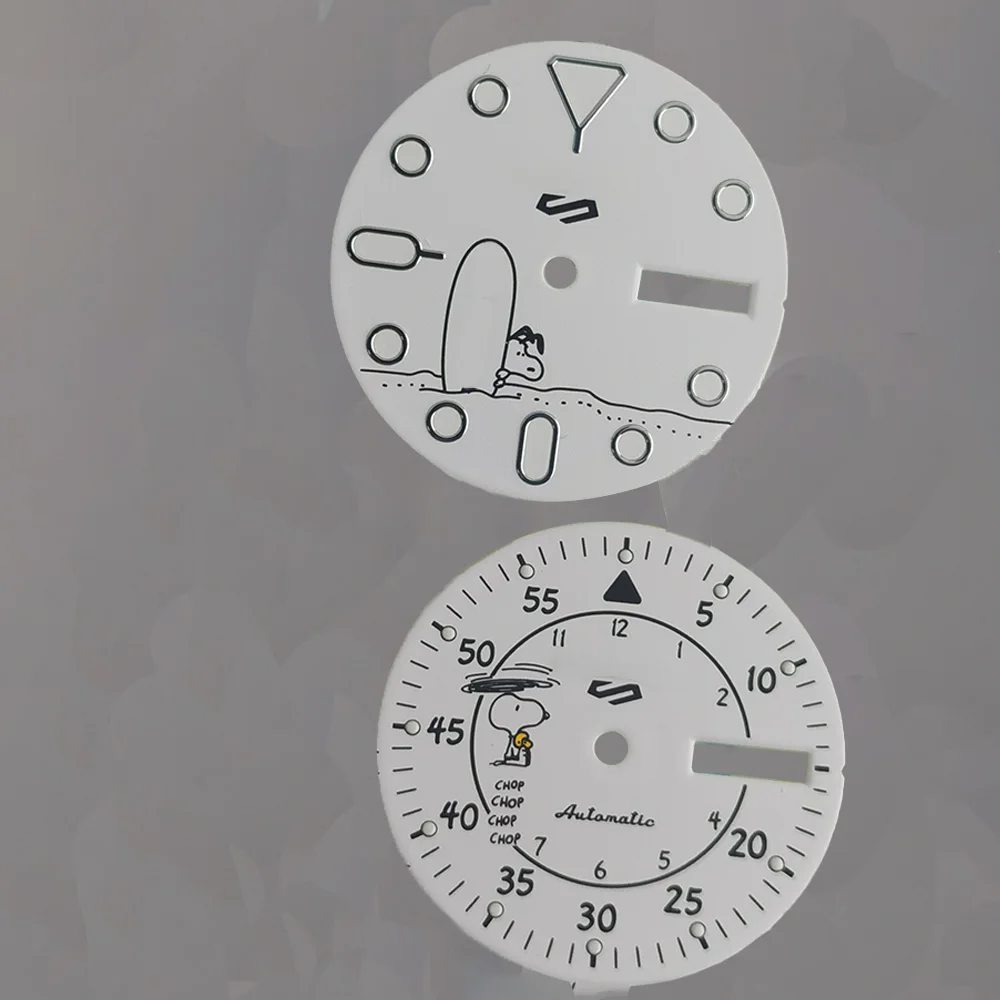 New NH36 Dial Diameter 28.5mm Green Luminous Cartoon Puppy Mechanical Watch NH36a Literal Watch Accessories
New NH36 Dial Diameter 28.5mm Green Luminous Cartoon Puppy Mechanical Watch NH36a Literal Watch Accessories