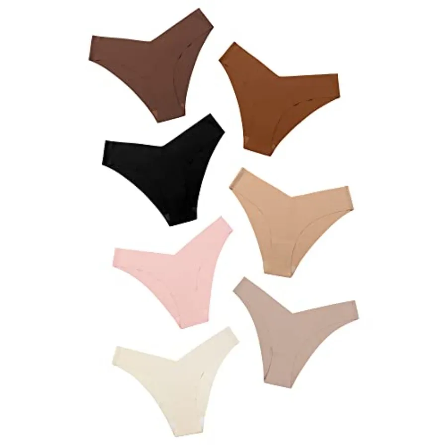 DEANGELMON Women Seamless Bikini Cheeky Underwear Invisible No Show Panties V-Waist Hipster Ladies Soft Stretch Multi Pack
DEANGELMON Women Seamless Bikini Cheeky Underwear Invisible No Show Panties V-Waist Hipster Ladies Soft Stretch Multi Pack
