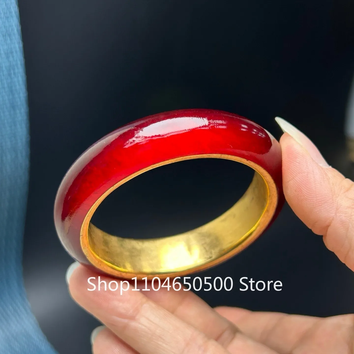 Certified Natural inlay ice red Burmese Jade jadeite bracelets Bangle 52mm 
Certified Natural inlay ice red Burmese Jade jadeite bracelets Bangle 52mm