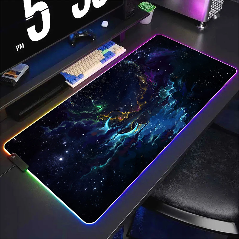 RGB LED Galaxy Nebula Large Gaming Mouse Pad, Non-Slip Rubber Desk Mat, Waterproof Extended Keyboard Pad
RGB LED Galaxy Nebula Large Gaming Mouse Pad, Non-Slip Rubber Desk Mat, Waterproof Extended Keyboard Pad