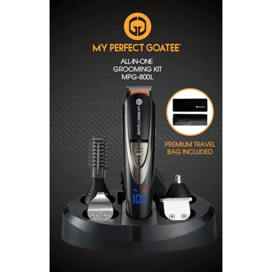 My Perfect Goatee®️ 13-in-1 Mens Grooming Kit - LED Display Beard Trimming Kit with Travel Bag Charging Stand and More - Waterp
My Perfect Goatee®️ 13-in-1 Mens Grooming Kit - LED Display Beard Trimming Kit with Travel Bag Charging Stand and More - Waterp