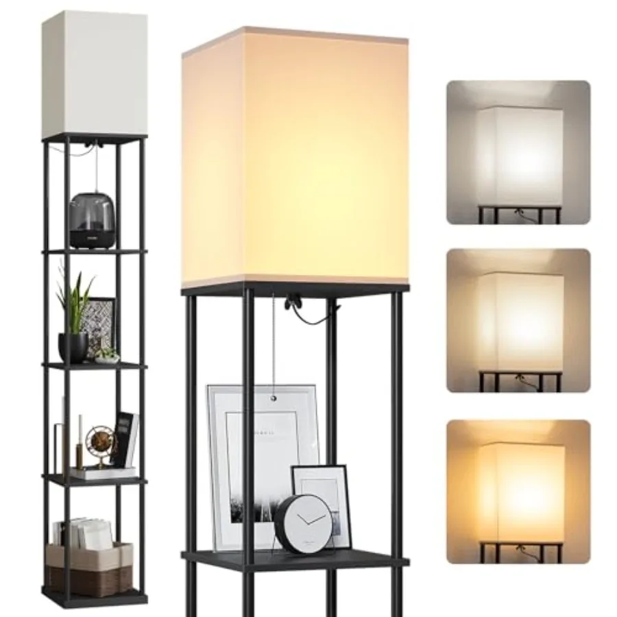 5 Tier Floor Lamp with Shelves Modern Square Standing Lamp with 3 Color Temperature Bulb Corner Display Bookshelf Lamp for Livi
5 Tier Floor Lamp with Shelves Modern Square Standing Lamp with 3 Color Temperature Bulb Corner Display Bookshelf Lamp for Livi