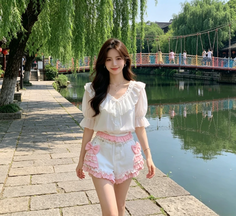 Sweet & Chic New 2026 High-waisted Casual Shorts for Girls Featuring Delicate Versatile Bows Lace Trim White Short Pants
Sweet & Chic New 2026 High-waisted Casual Shorts for Girls Featuring Delicate Versatile Bows Lace Trim White Short Pants