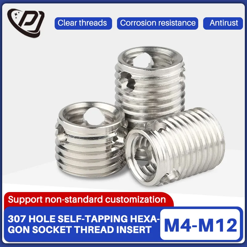 LPJ M3 M4 M5 M6 M8 M10 M12 M14 M16 Thread Insert 303 Stainless Steel 307 Hole Self Tapping Thread Insert Tools
LPJ M3 M4 M5 M6 M8 M10 M12 M14 M16 Thread Insert 303 Stainless Steel 307 Hole Self Tapping Thread Insert Tools