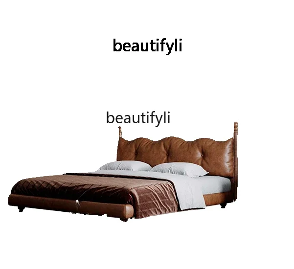 A44 French Retro Leather High Box Storage Double Bed Modern Light Luxury Bed in Master Bedroom Small Apartment 1.8 Bed
A44 French Retro Leather High Box Storage Double Bed Modern Light Luxury Bed in Master Bedroom Small Apartment 1.8 Bed