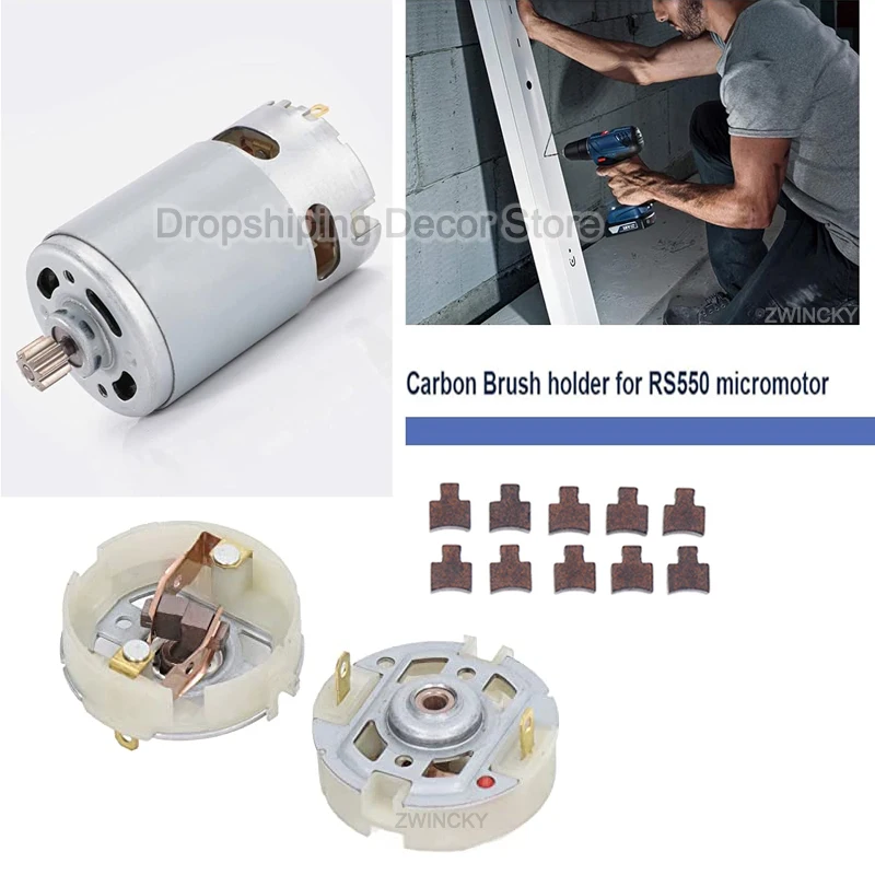 RS550 DC Motor Carbon Brush Holder for Electric Drill / Electric Screwdriver with Copper Brush Motor Tools Power Tool Accessorie
RS550 DC Motor Carbon Brush Holder for Electric Drill / Electric Screwdriver with Copper Brush Motor Tools Power Tool Accessorie
