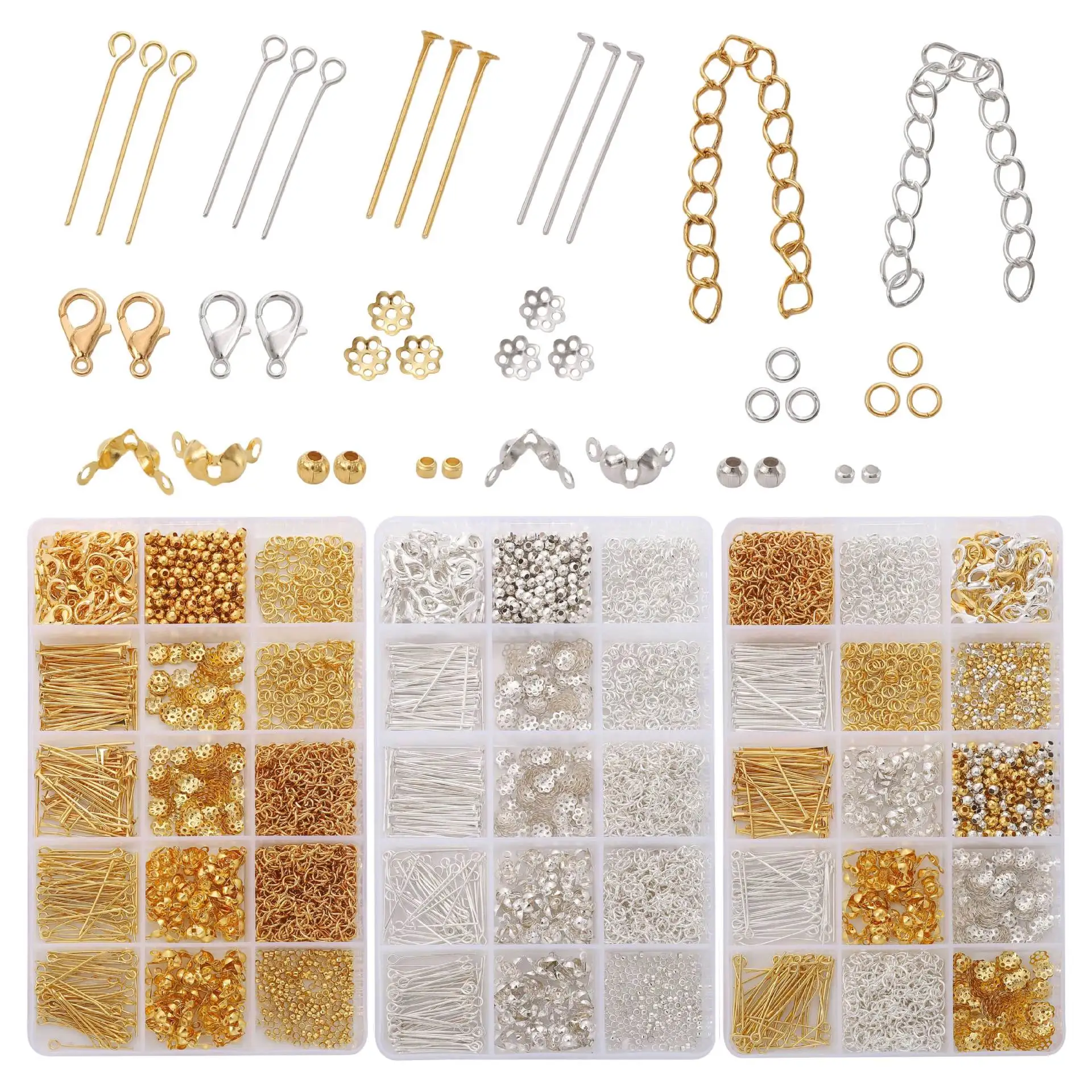 1260pcs/Set Jewelry Making Starter Kit Earrings Necklace T-shaped lobster buckle Findings DIY Beads Jewelry For Adults Beginners
1260pcs/Set Jewelry Making Starter Kit Earrings Necklace T-shaped lobster buckle Findings DIY Beads Jewelry For Adults Beginners
