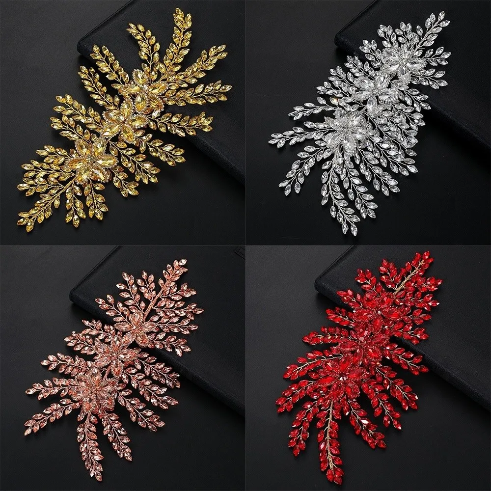 Elegant Wedding Headband Handmade Sparkling Crystal Tiaras Rhinestone Flower Leaf Design Rhinestone Headpieces
Elegant Wedding Headband Handmade Sparkling Crystal Tiaras Rhinestone Flower Leaf Design Rhinestone Headpieces