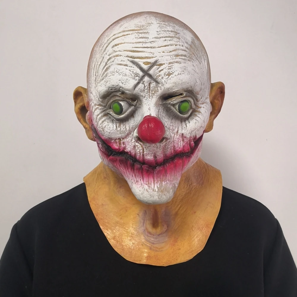 Men's Scary Joker Horror House Clown Mask with Full Neck Coverage Evil Face Halloween Costume Accessory for Adults
Men's Scary Joker Horror House Clown Mask with Full Neck Coverage Evil Face Halloween Costume Accessory for Adults