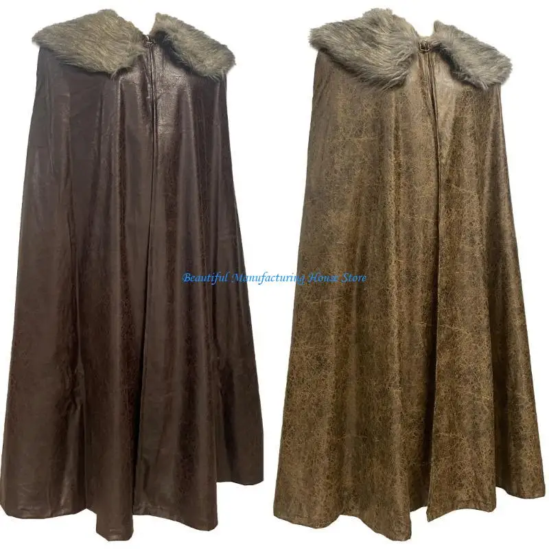 E56A Vintage Medieval Cloak with Soft Faux Furs Collar for History Theme Occasion and Costume Lover Dressingup Accessory
E56A Vintage Medieval Cloak with Soft Faux Furs Collar for History Theme Occasion and Costume Lover Dressingup Accessory