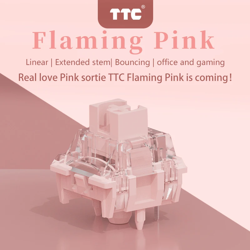 TTC Flaming Pink Switch Factory Pre-lubed Linear Dust-proof Stable Mechanical Keyboard Switch
TTC Flaming Pink Switch Factory Pre-lubed Linear Dust-proof Stable Mechanical Keyboard Switch