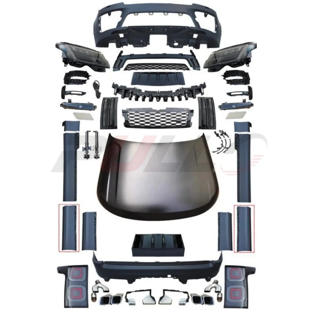 Car Accessories Upgrade Hood Auto Lamps Bumpers Grille Side Skirts for Range Rover Vogue 2013-2017 Modified to 2018 SVO Style
Car Accessories Upgrade Hood Auto Lamps Bumpers Grille Side Skirts for Range Rover Vogue 2013-2017 Modified to 2018 SVO Style