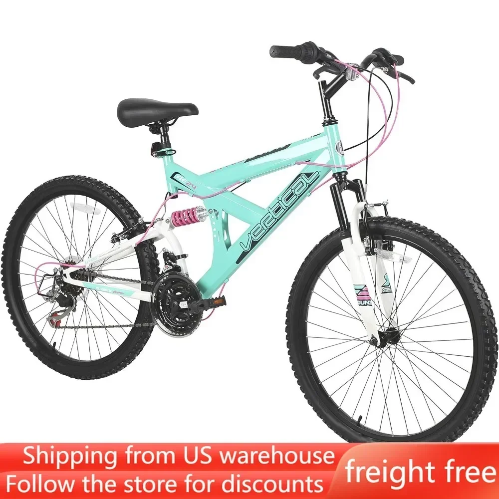 Vertical Dual Suspension Mountain Bike Girls 24 Inch Wheels with 18 Speed Grip Shiter and Dual Hand Brakes Freight free
Vertical Dual Suspension Mountain Bike Girls 24 Inch Wheels with 18 Speed Grip Shiter and Dual Hand Brakes Freight free