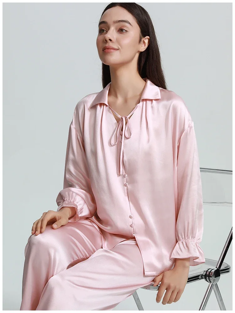 100% тутовый шелк, осень-зима, женские пижамы с длинными рукавами, брюки, домашняя одежда, роскошный подарок, домашняя одежда, комплект из 2 предметов, повседневная пижама
100% тутовый шелк, осень-зима, женские пижамы с длинными рукавами, брюки, домашняя одежда, роскошный подарок, домашняя одежда, комплект из 2 предметов, повседневная пижама