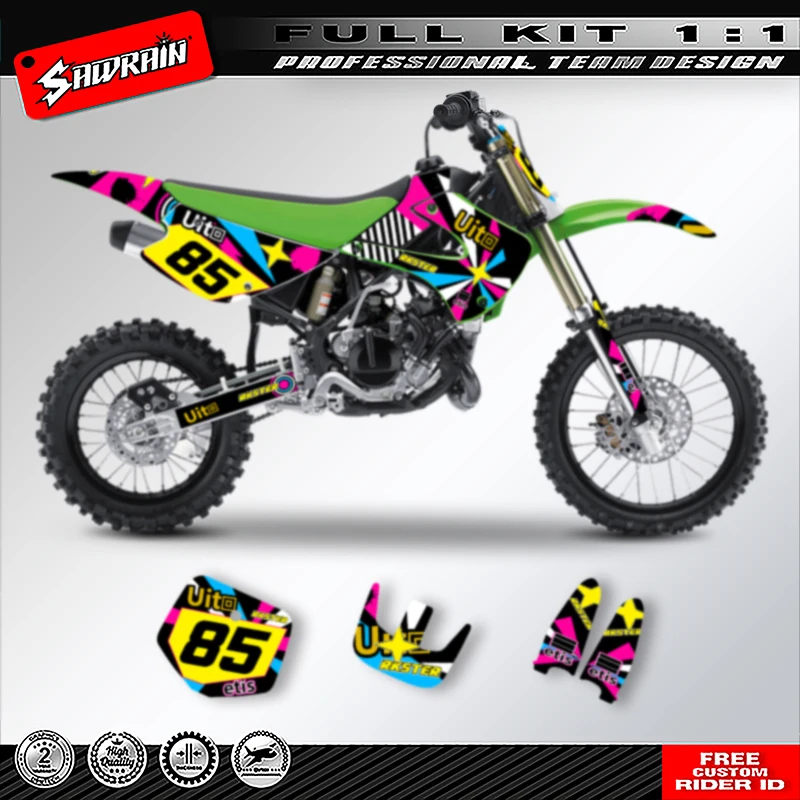 Sawrain Custom Team мотоциклетная графика фоновые наклейки комплект наклеек для KAWASAK KX85 1998 1999 2000 2001-2013 001
Sawrain Custom Team мотоциклетная графика фоновые наклейки комплект наклеек для KAWASAK KX85 1998 1999 2000 2001-2013 001