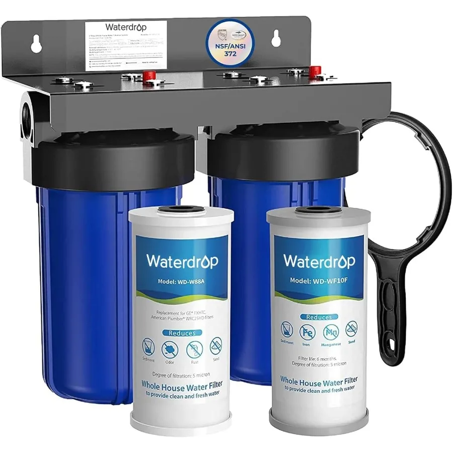 Whole House Water Filter System Reduce Iron Manganese with Carbon and Sediment Filters 5-Stage Filtration Reduce Iron Lead Chlo
Whole House Water Filter System Reduce Iron Manganese with Carbon and Sediment Filters 5-Stage Filtration Reduce Iron Lead Chlo