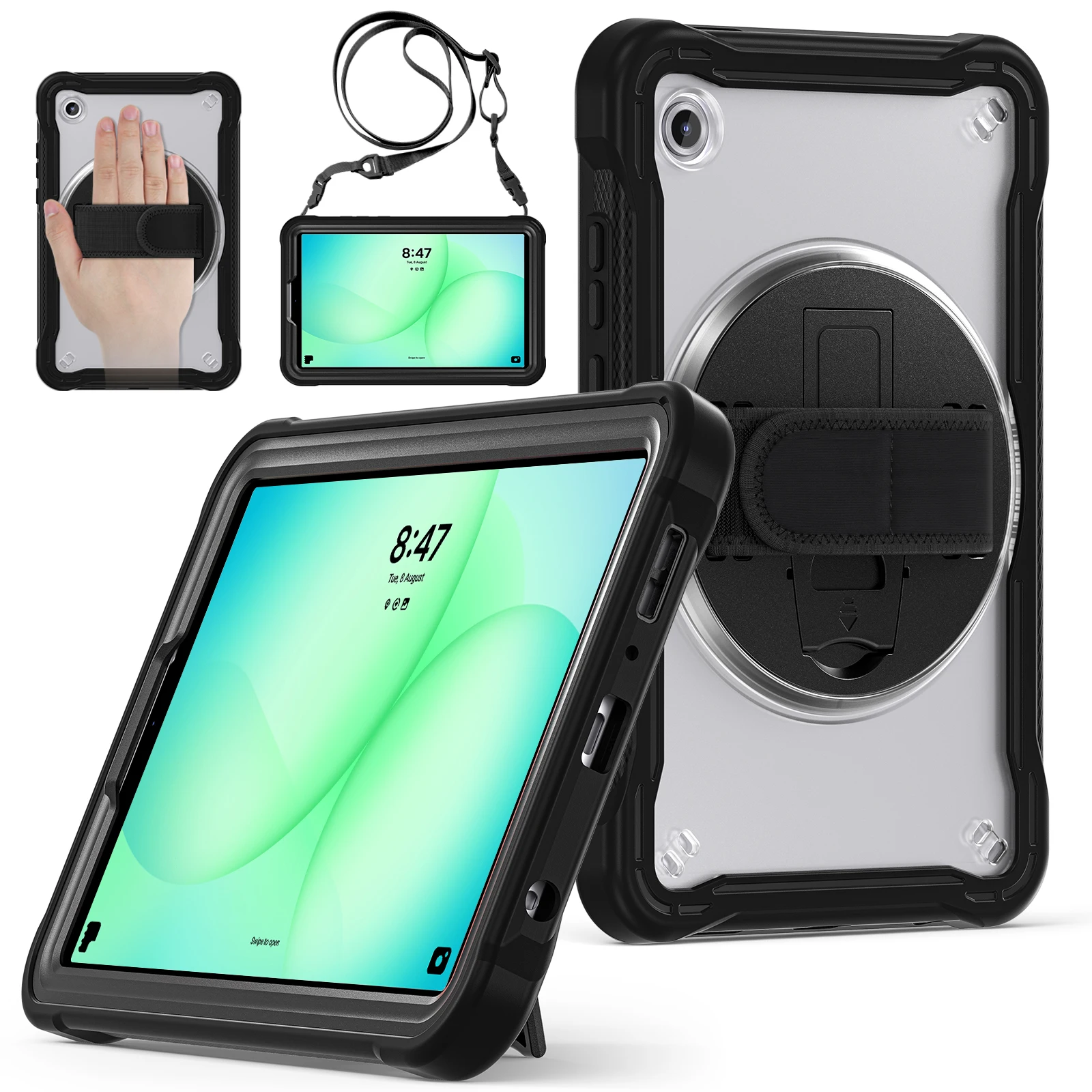 Hybrid Rotating Case For Samsung Galaxy Tab A11 2025 SM-X133 X135 A9 2023 SM-X110 X115 X117 Kickstand Cover With Shoulder Strap
Hybrid Rotating Case For Samsung Galaxy Tab A11 2025 SM-X133 X135 A9 2023 SM-X110 X115 X117 Kickstand Cover With Shoulder Strap