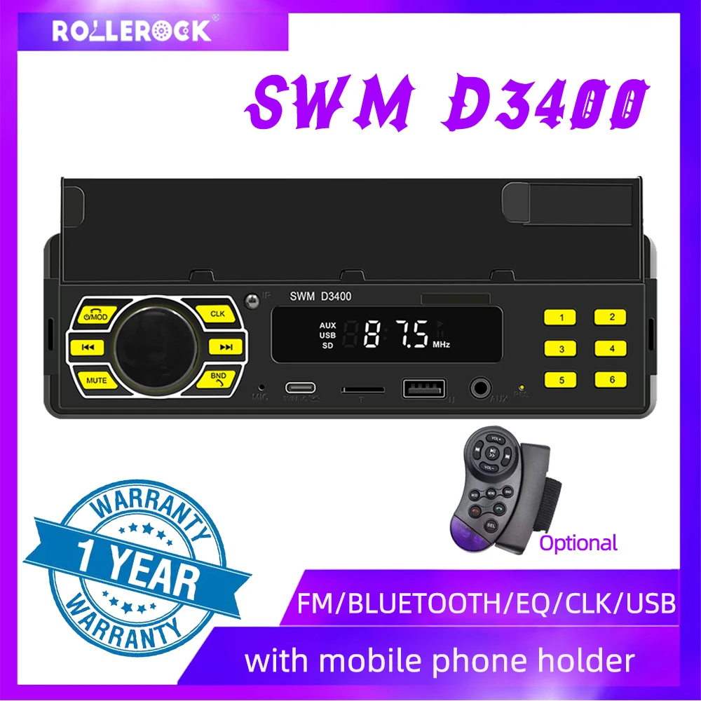 45Wx4 High Power Output MP3 WMA FLAC Player Reverse Polarity Protection Radio LED 7-Color Backlight Audio
45Wx4 High Power Output MP3 WMA FLAC Player Reverse Polarity Protection Radio LED 7-Color Backlight Audio